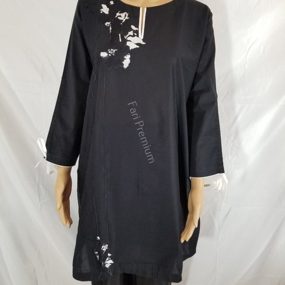 Small Pakistani Tawakkal Brand Ready-Made Cotton Kurti Kurta Tunic Kameez S/37" - Picture 5 of 8